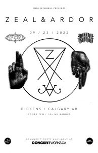 Zeal & Ardor – Dickens Calgary AB – Sept 23