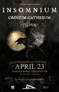 Insomnium -Starlite Room Edmonton AB – April 23